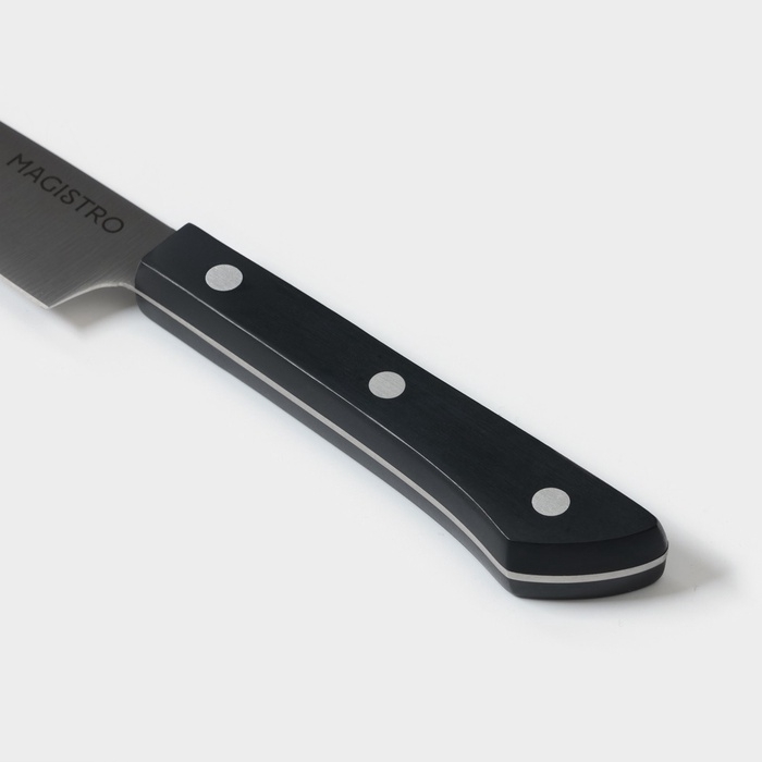 Нож кухонный разделочный Magistro Hinshitsu, нержавеющая сталь, 20,3 см, чёрный Нож кухонный разделочный Magistro Hinshitsu, нержавеющая сталь, 20,3 см, чёрный
