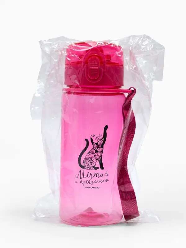Бутылка для воды пластиковая &laquo;Мечтай&raquo;, 400 мл