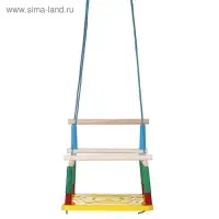 Качели подвесные, пластмассовые, сиденье 33&times;22 см, цвет МИКС