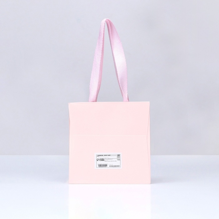 Пакет подарочный, крафт, с окном, «Розовый», 15 х 15 х 15 см Пакет подарочный, крафт, с окном, «Розовый», 15 х 15 х 15 см