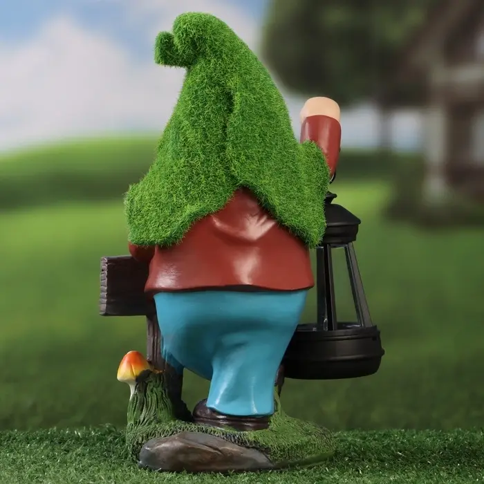 Садовая фигура - фонарь &laquo;Гном Welcome&raquo; 9&times;15&times;25 см, Greengo