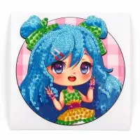 Алмазная мозаика наклейка для детей &laquo;Модная девчуля&raquo;, 9&times;9 см, набор для творчества