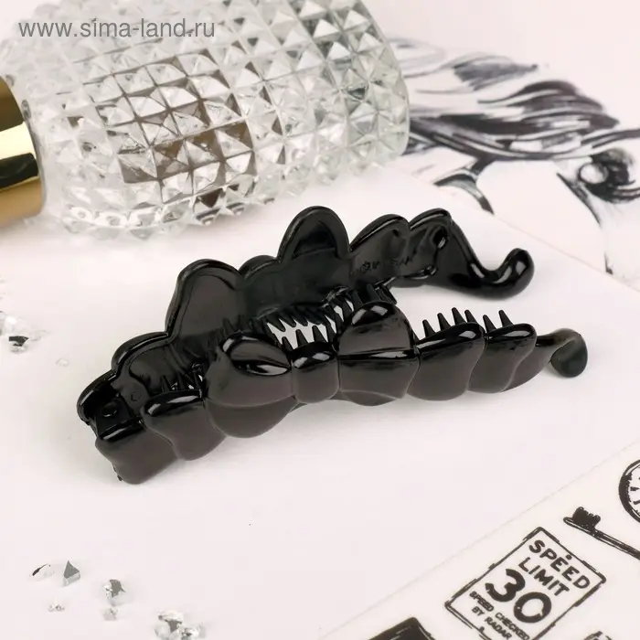 Банан для волос «Классика чёрный», бантик изящный, 9.5 см, чёрный Банан для волос «Классика чёрный», бантик изящный, 9.5 см, чёрный