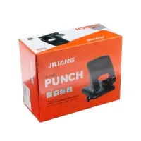 Дырокол 40л метал черный, с линейкой