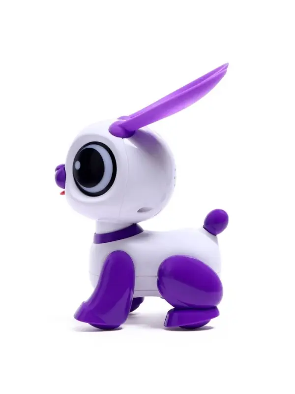 Робот кролик &laquo;Питомец&raquo; IQ BOT, интерактивный: с записью звуков, реагирует на хлопки, звук, свет, на батарейках, розовый