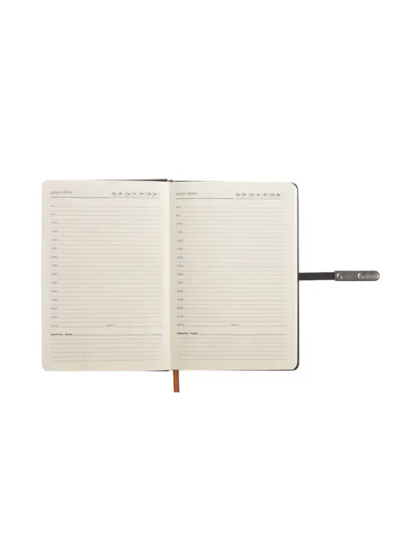 Ежедневник недатированный формат А5, с хлястиком, 112л, линия, пвх, Узор Черный Ежедневник недатированный формат А5, с хлястиком, 112л, линия, пвх, Узор Черный