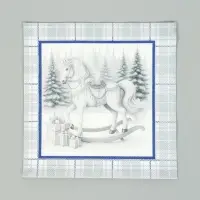 Салфетки бумажные трёхслойные «Скатерть с лошадью на серебре», 33х33, 20 шт Салфетки бумажные трёхслойные «Скатерть с лошадью на серебре», 33х33, 20 шт