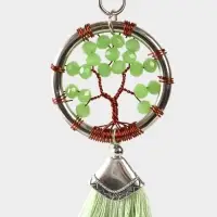 Брелок ловец снов "Древо жизни" 19 см, цв. фисташковый Брелок ловец снов "Древо жизни" 19 см, цв. фисташковый