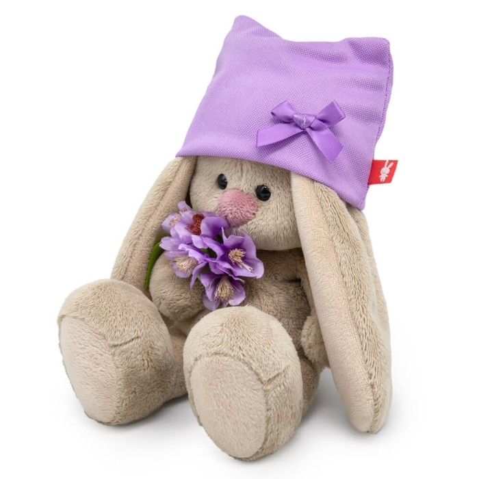 Мягкая игрушка «Зайка Ми», в шапочке и с букетом, 15 см Мягкая игрушка «Зайка Ми», в шапочке и с букетом, 15 см