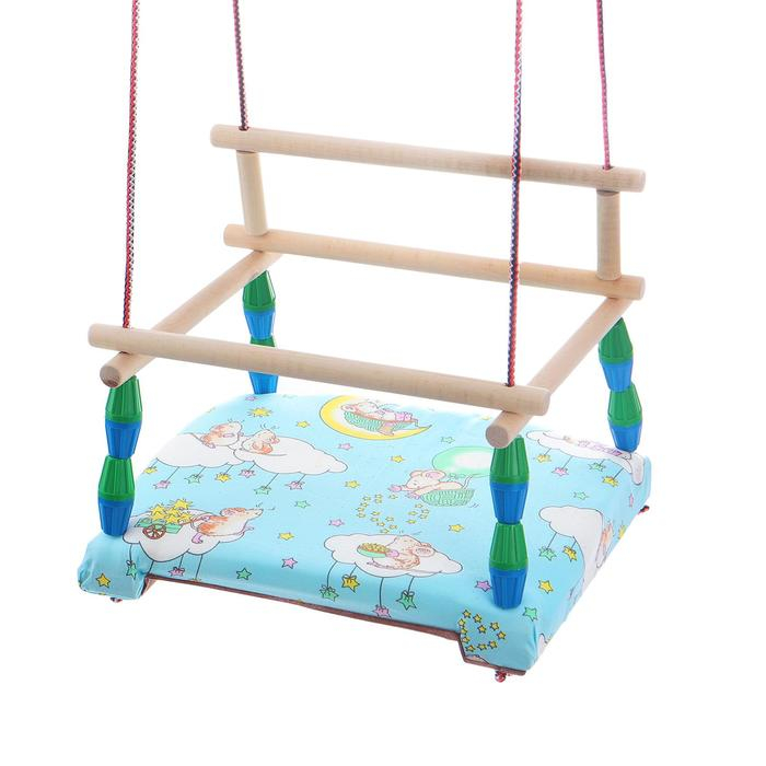 Качели детские, с мягким сиденьем, МИКС Качели детские, с мягким сиденьем, МИКС