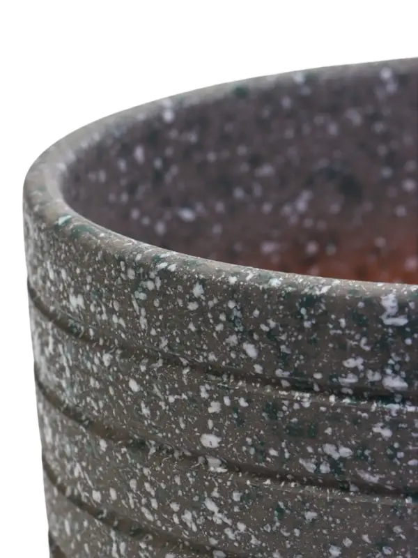 Горшок цветочный  с поддоном 1,6 л, серый керамика  Горшок цветочный  с поддоном 1,6 л, серый керамика "Пряности" (М)