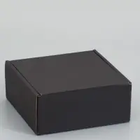 Коробка самосборная, чёрная, для подарков, хранения и отправки посылок, 18&times;18&times;8 см