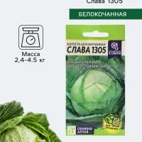 Семена Капуста белокочанная &laquo;Слава 1305&raquo;, 0.5 г, &laquo;Семена Алтая&raquo;