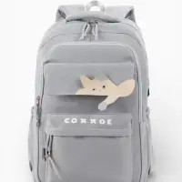 Рюкзак школьный, &laquo;Уставший кот&raquo;, 5 карманов, 2 отделения, 31&times;13.5&times;45 см, серый