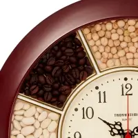 Часы настенные, серия: Кухня, &laquo;Специи&raquo;, d=29 см, плавный ход, бордовый обод