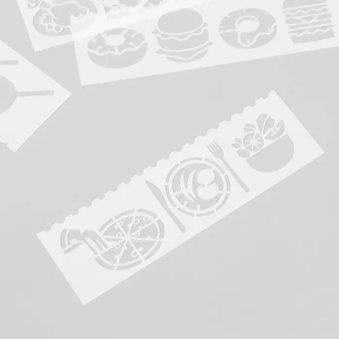 Трафарет с фигурным краем Трафарет с фигурным краем "Вкуснятина" набор 8 шт 18,3х5,5 см