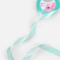 Лента атласная, 20 мм, 23&plusmn;1 м, голубая №211