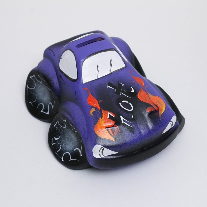 Копилка  Копилка "Машина" фиолетовая, 9х15см