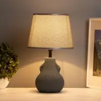 Лампа настольная RISALUX &laquo;Каламбур&raquo;, Е14, 40 Вт, тёмно-серая, 20&times;20&times;32 см