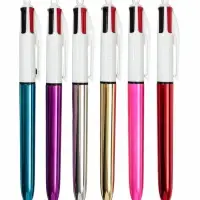 Ручка шариковая BIC, 4 цвета, автоматическая, многоцветная, 1.0 мм