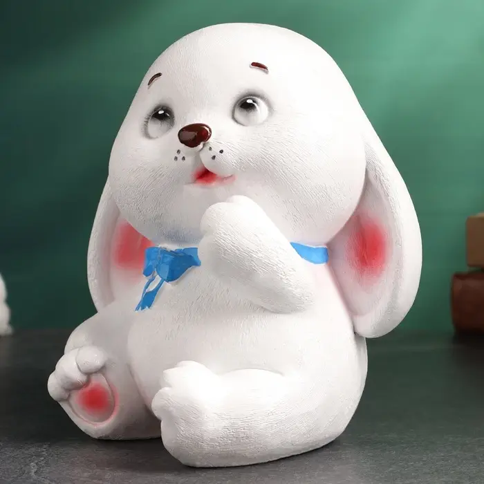 Копилка для денег &laquo;Зайка&raquo;, гипс, белая