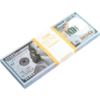 Деньги сувенирные Забавная Пачка 100 долларов, 89449