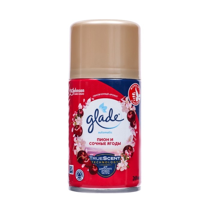 Освежитель воздуха Glade Automatic, Освежитель воздуха Glade Automatic, "Пион и сочные ягоды" сменный балон , 269 мл