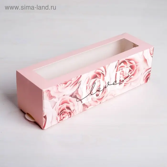 Коробка для макарун, кондитерская упаковка «Love», 18 х 5.5 х 5.5 см Коробка для макарун, кондитерская упаковка «Love», 18 х 5.5 х 5.5 см