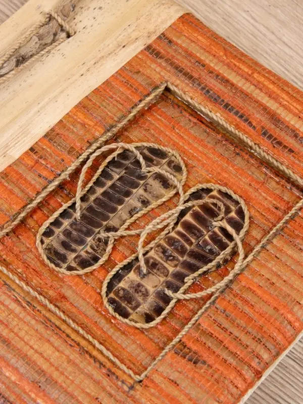 Фотоальбом "Шлепанцы" 10 листов, 19х19х2 см, цв. оранжевый