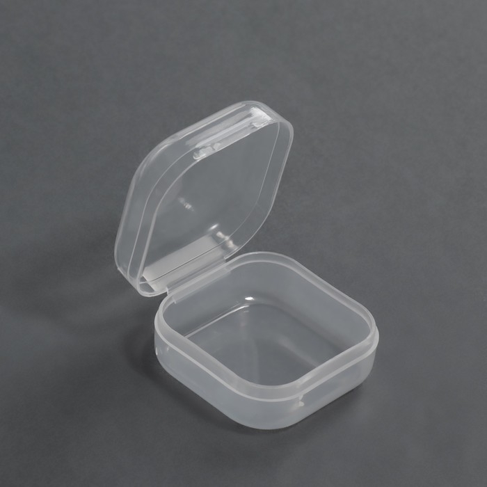 Набор контейнеров для декора, 4 шт, 3,4 × 3,4 × 1,8 см, цвет прозрачный