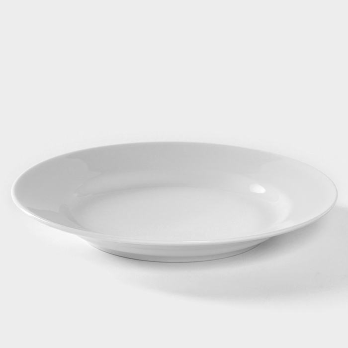 Тарелка фарфоровая «Идиллия», d=20 см, белая Тарелка фарфоровая «Идиллия», d=20 см, белая