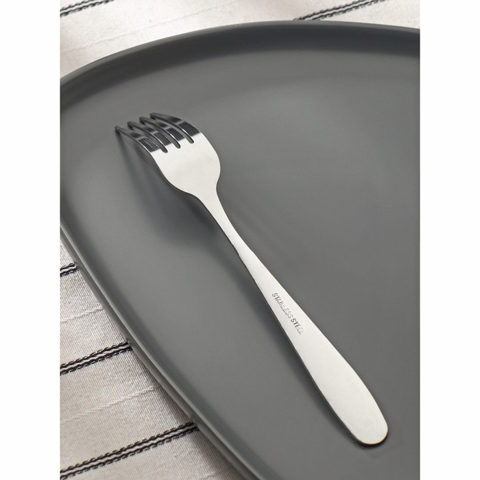 Набор вилок столовых Доляна «Соты», h=20 см, 6 шт, цвет серебряный Набор вилок столовых Доляна «Соты», h=20 см, 6 шт, цвет серебряный