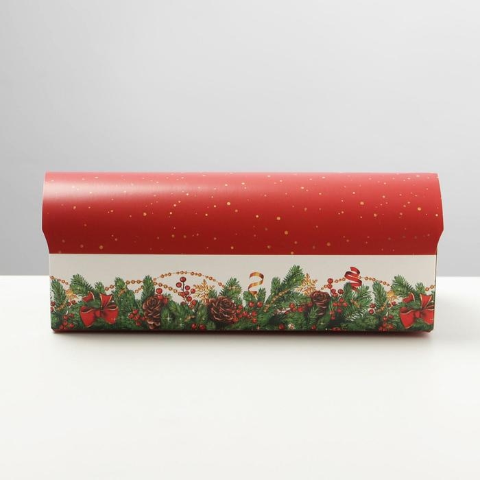 Коробка под кекс «Подарок», 9 х 9 х 24,5 см, Новый год Коробка под кекс «Подарок», 9 х 9 х 24,5 см, Новый год