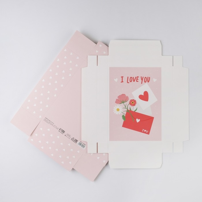Коробка подарочная складная, упаковка, «Любовное письмо», 21 х 15 х 7 см Коробка подарочная складная, упаковка, «Любовное письмо», 21 х 15 х 7 см