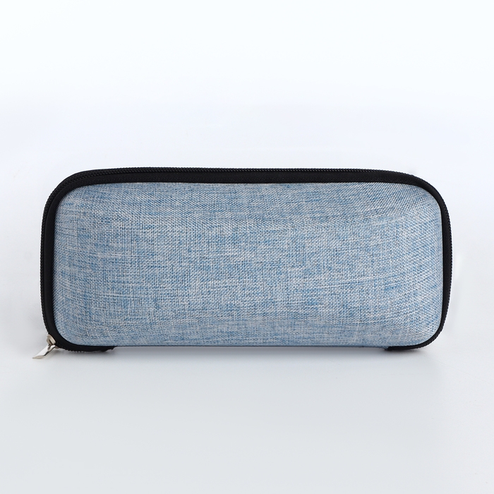 Футляр для очков на молнии, длина 17 см, цвет голубой Футляр для очков на молнии, длина 17 см, цвет голубой