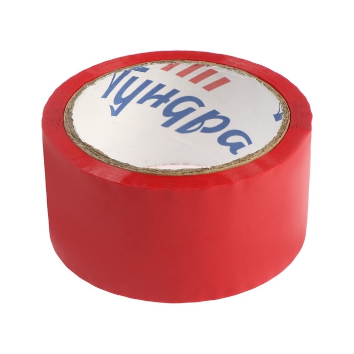 Лента клейкая ТУНДРА, красная, 45 мкм, 48 мм х 50 м Лента клейкая ТУНДРА, красная, 45 мкм, 48 мм х 50 м