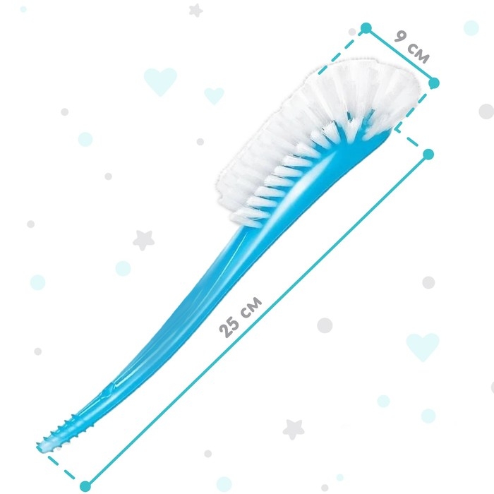 Ёршик для бутылочек и сосок, цвет голубой, 25х9см, Крошка Я Ёршик для бутылочек и сосок, цвет голубой, 25х9см, Крошка Я