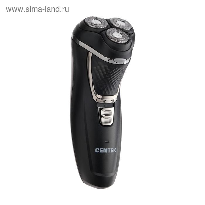 Электробритва Centek CT-2176, 3 Вт, роторная, 3 плавающие головки, АКБ, черная Электробритва Centek CT-2176, 3 Вт, роторная, 3 плавающие головки, АКБ, черная