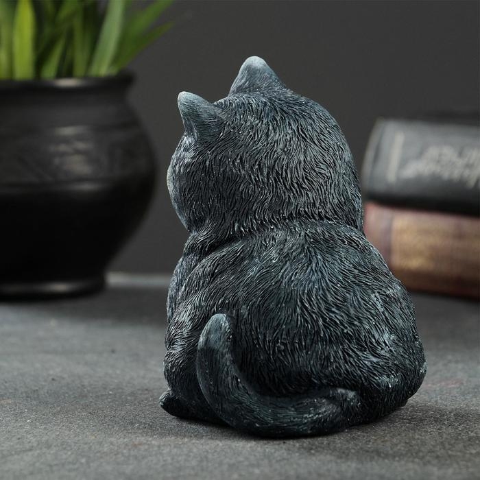 Фигура  Фигура "Кот сидит" серо-голубой, 10х9х11см