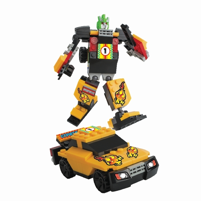 Конструктор-трансформер «Крашбот», 82 детали, цвета МИКС Конструктор-трансформер «Крашбот», 82 детали, цвета МИКС