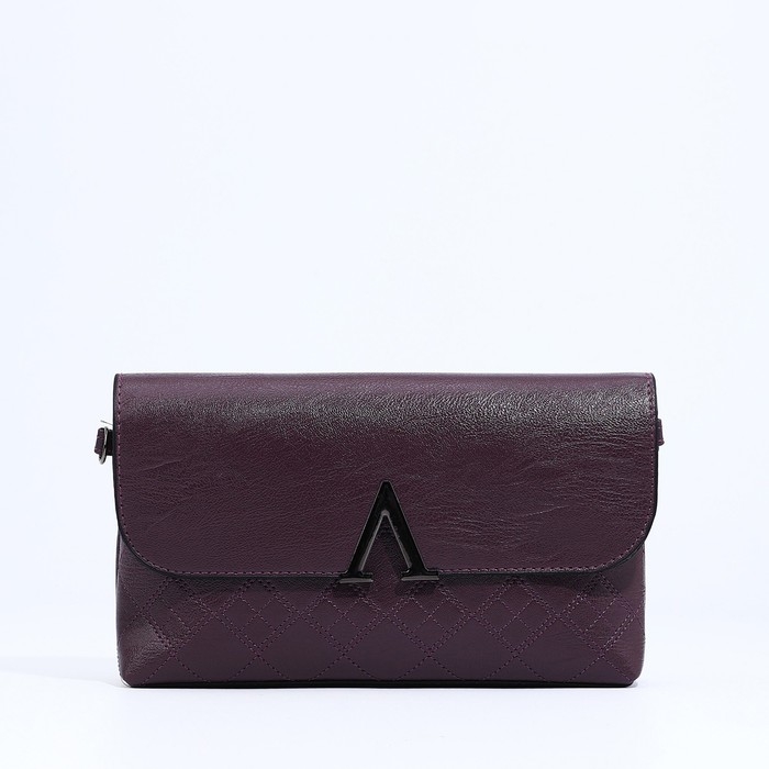 Сумка-клатч на магните, длинный ремень, цвет фиолетовый Сумка-клатч на магните, длинный ремень, цвет фиолетовый