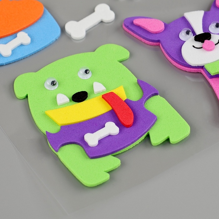 Набор наклеек из EVA  Набор наклеек из EVA "Собачки", 9 шт