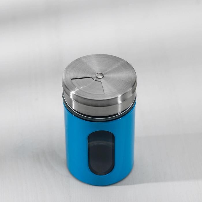 Солонка стеклянная «Универсал», 100 мл, цвет МИКС Солонка стеклянная «Универсал», 100 мл, цвет МИКС