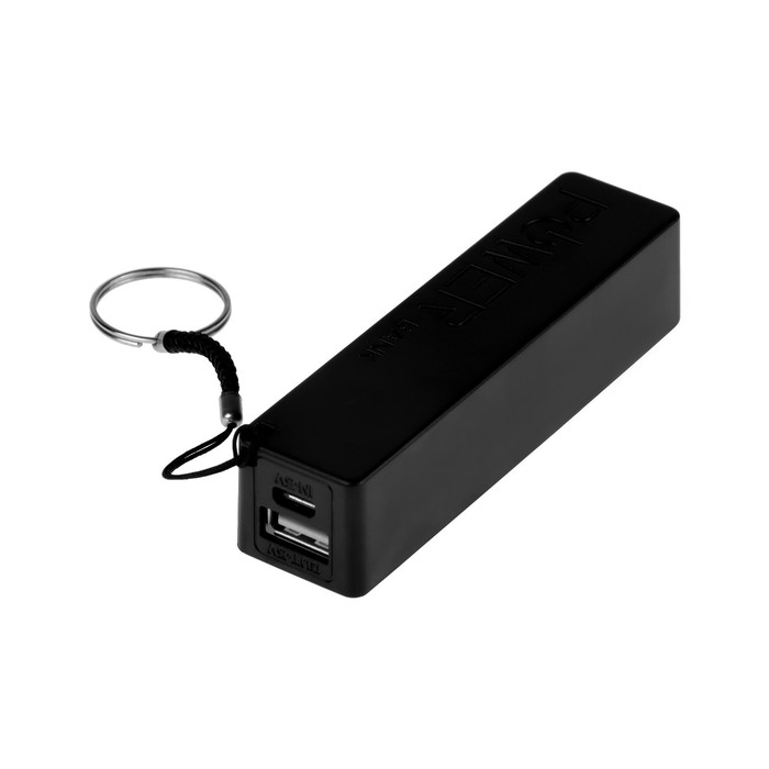 Внешний аккумулятор Luazon PB-03, 2200 мАч, USB, 1 А, крепление кольцо, чёрный Внешний аккумулятор Luazon PB-03, 2200 мАч, USB, 1 А, крепление кольцо, чёрный