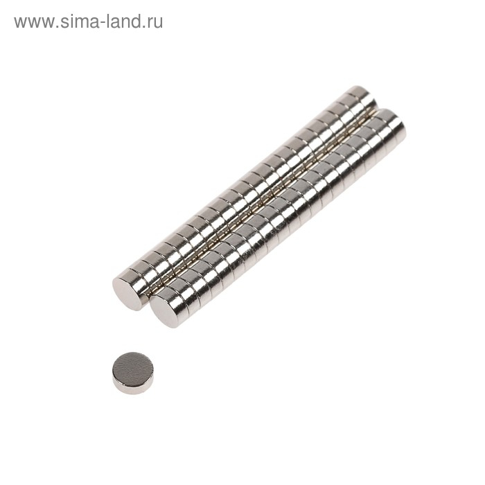 Неодимовый магнит REXANT, диск 5х2 мм, сцепление 0.32 кг, 44 шт. Неодимовый магнит REXANT, диск 5х2 мм, сцепление 0.32 кг, 44 шт.