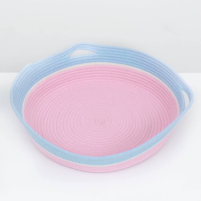 Экологичный лежак для животных, 50 х 50 х 12 см,вес до 25 кг, розово-голубой Экологичный лежак для животных, 50 х 50 х 12 см,вес до 25 кг, розово-голубой