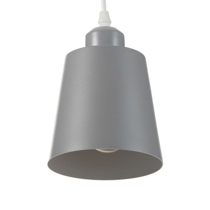 Светильник BayerLux Подвес "Цилиндр" 1x40Вт E27 серый 13х13х16-96 см