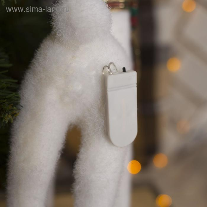 Светодиодная фигура «Олень» 16 × 30 × 9 см, флок, батарейки CR2032х2 (в комплекте), свечение тёплое белое Светодиодная фигура «Олень» 16 × 30 × 9 см, флок, батарейки CR2032х2 (в комплекте), свечение тёплое белое