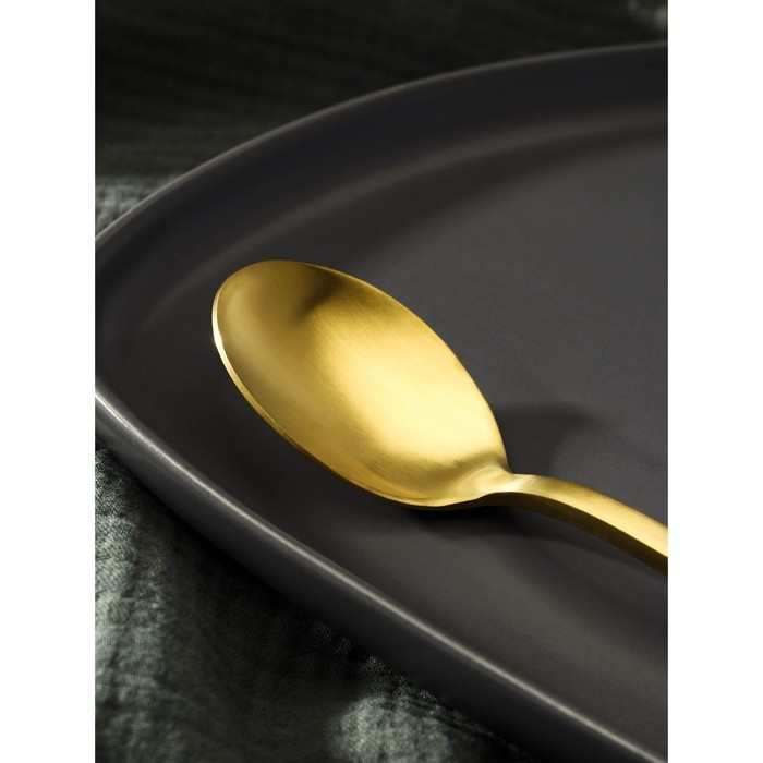 Ложка столовая из нержавеющей стали Magistro «Оску стандарт», длина 19,5 см, цвет золотой Ложка столовая из нержавеющей стали Magistro «Оску стандарт», длина 19,5 см, цвет золотой