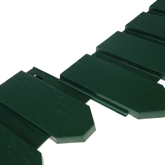 Ограждение декоративное, 18 × 300 см, 6 секций, пластик, зелёное, «Дачник» Ограждение декоративное, 18 × 300 см, 6 секций, пластик, зелёное, «Дачник»